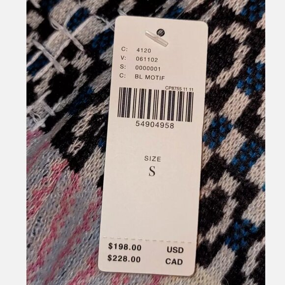 Anthropologie Avery Pencil Skirt Cashmere Wool Knit Embroidered Midi New $198 S - Picture 10 of 13